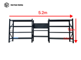 Workstation with pegboard - workbench 1.8m(H)x5.2m(L)x0.6m(D)3000kg