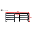 Longspan Shelving 1.8m(H)x5.2m(L)x0.6m(D) 3000kg Heavy Duty Garage Storage Shelving Workbench