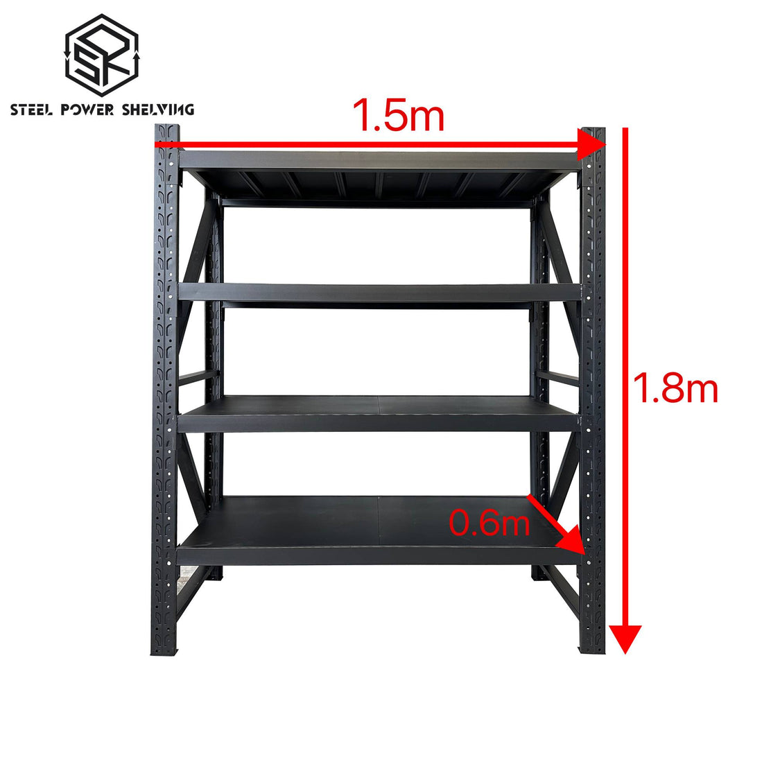 1. SteelPowerShelving Metal Shelf Storage Rack