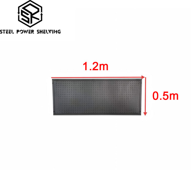 Pegboard Panel 1.2m(L)x0.5m(H) Heavy Duty Garage Workbench Tool Organiser (5 Hooks Included)