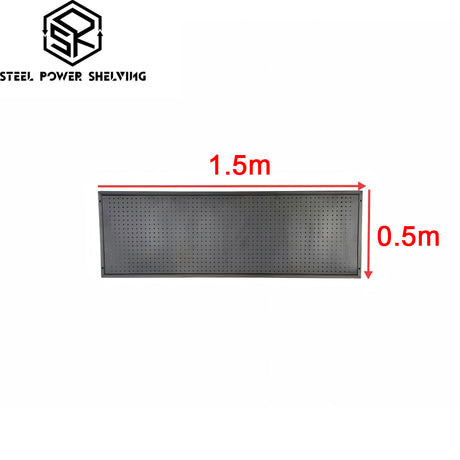 Pegboard Panel 1.5m(L)x0.5m(H) Heavy Duty Garage Workbench Tool Organiser (5 Hooks Included)