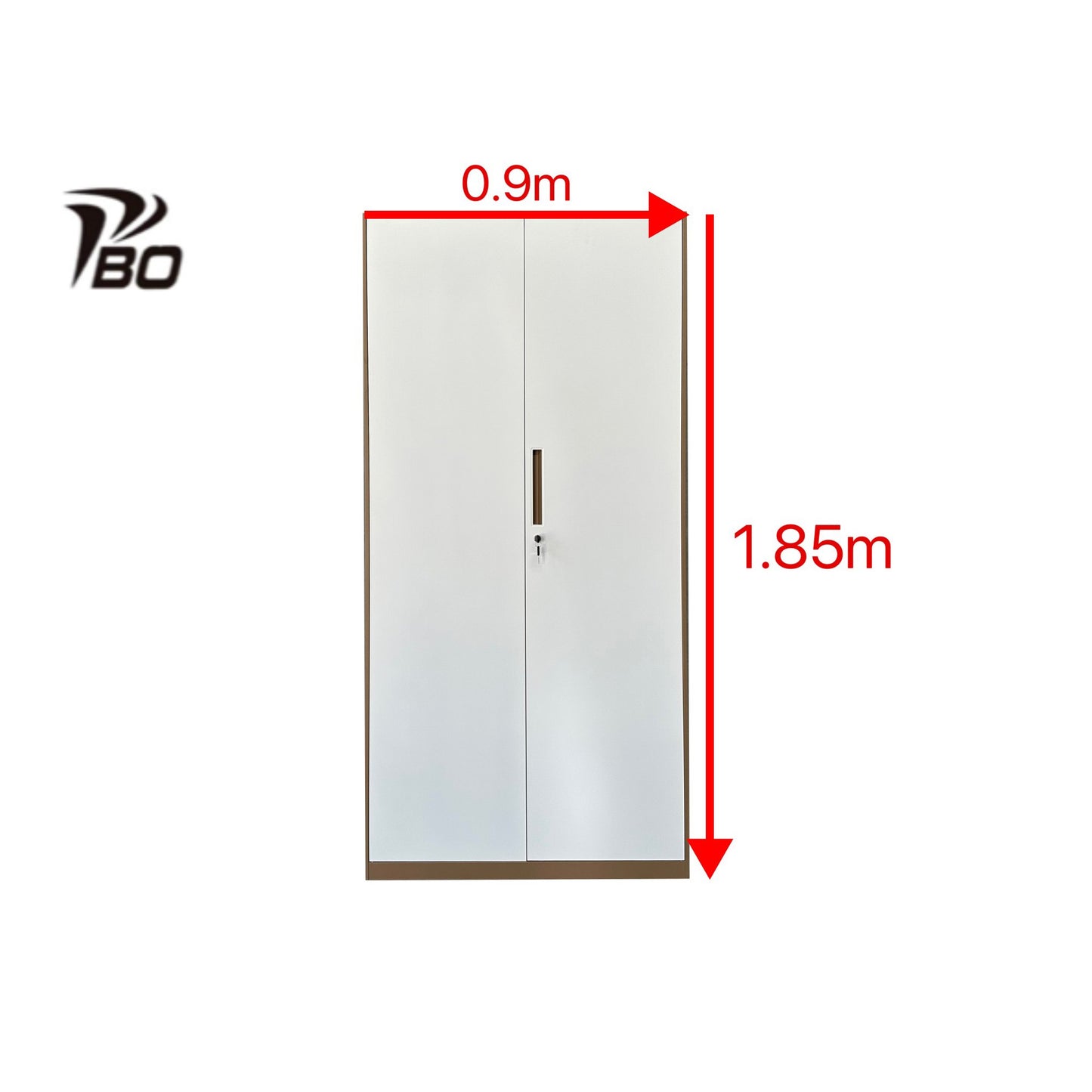 File Cabinet with Doors Coffee & White 1.85m(H)*0.9m(L)*0.4m(D)