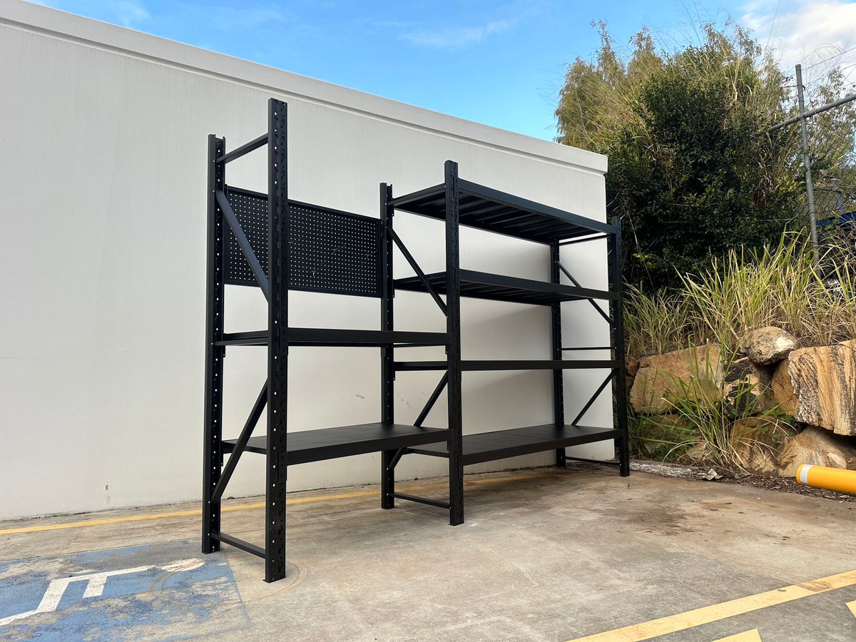 Heavy Duty Garage Workbench with Pegboard 2.0m(H)x3.2m(L)x0.6m(D) 1800kg Storage Shelving System