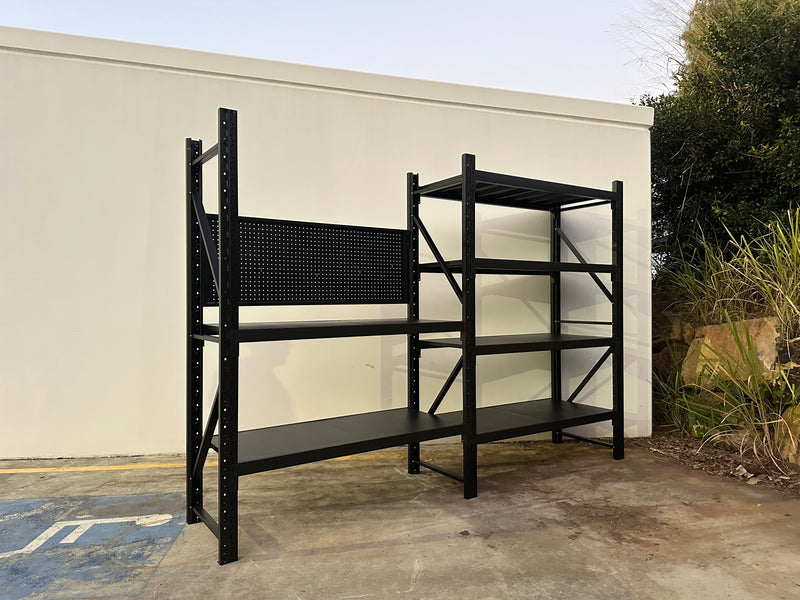 2. SteelPowerShelving Workstation with Pegboard - Workbench 1.8m(H)x3.0m(L)x0.6m(D) 1500kg - $310.00