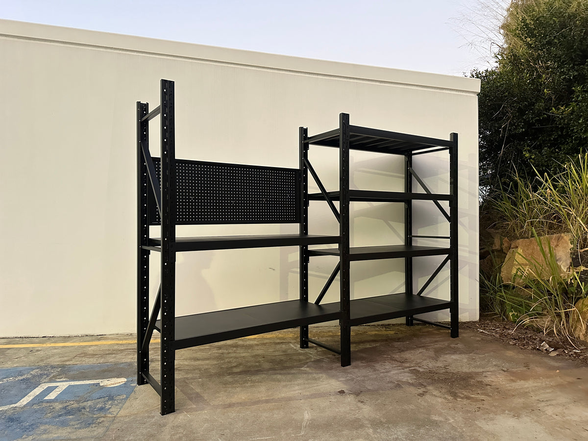 Heavy Duty Garage Workbench with Pegboard 2.0m(H)x3.0m(L)x0.6m(D) 1800kg Storage Shelving System