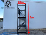 Heavy Duty Garage Workbench with Pegboard 2.0m(H)x3.2m(L)x0.6m(D) 1800kg Storage Shelving System