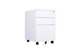 3 Drawer Mobile Pedestal Filing Cabinet – Lockable Office Drawer Unit with Wheels