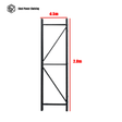 Light Duty Shelving Upright 2.0m x 0.5m – Storage Rack Frame