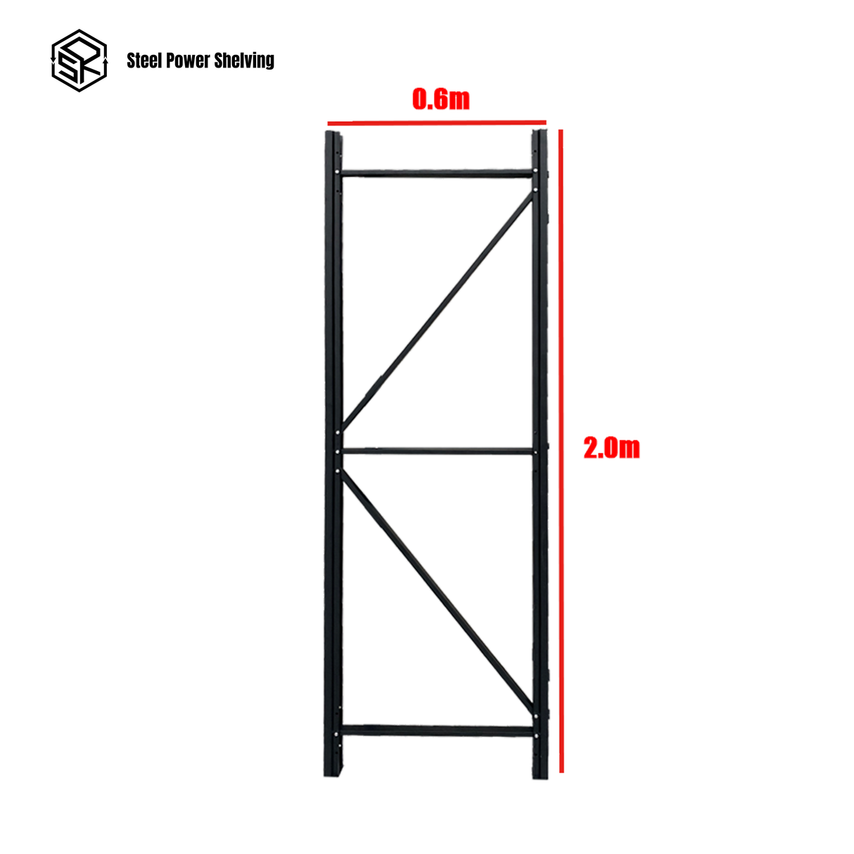 Extra Upright 2.0m(H)x0.6m(D)-Heavy Duty