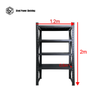 Garage Shelving 2.0m(H)x1.2m(L)x0.6m(D) 1200kg Heavy Duty Storage Rack Adjustable Shelves