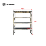 Shelf 2.0m(H)x1.5m(L)x0.5m(D)600kg Stainless shelving