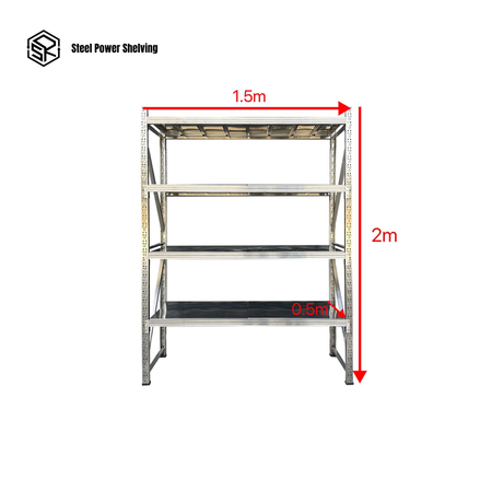 Stainless Steel Shelving 2.0m(H)x1.5m(L)x0.5m(D) 600kg Adjustable Garage Storage Shelf