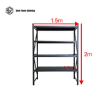 Garage Shelving 2.0m(H)x1.5m(L)x0.5m(D) 800kg Metal Storage Rack Adjustable Steel Shelves
