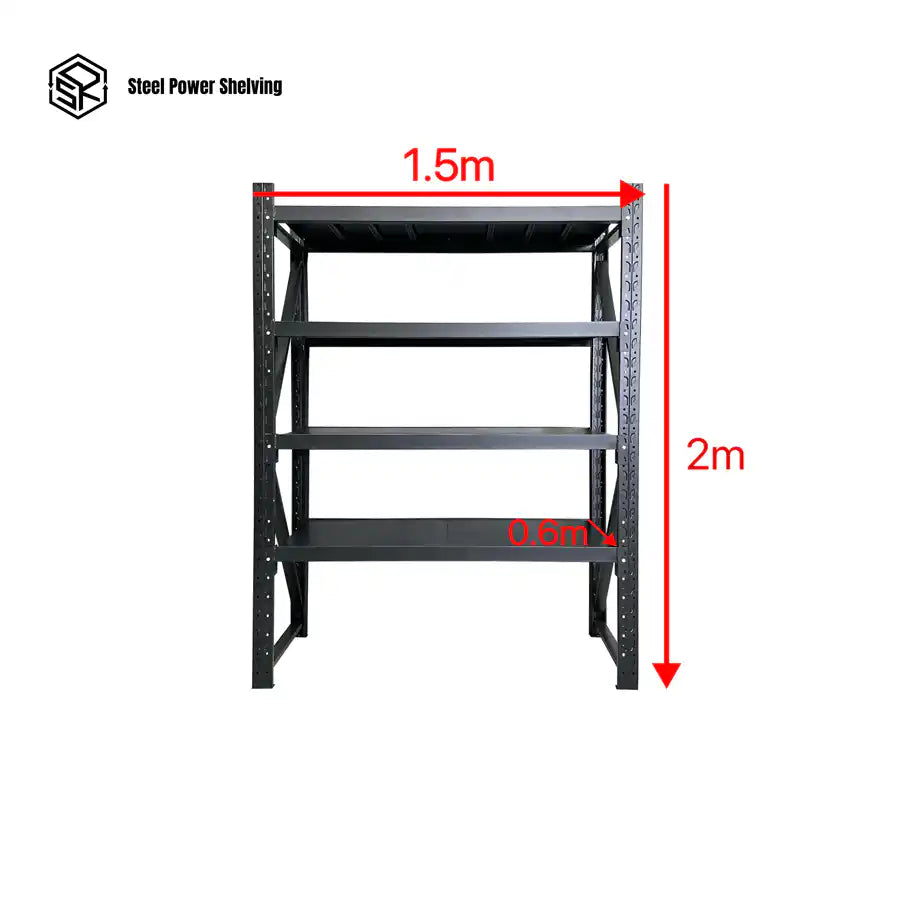 Garage Shelving 2.0m(H)x1.5m(L)x0.6m(D) 1200kg Metal Storage Rack Adjustable Shelves Garage Shelving 2.0m(H)x1.5m(L)x0.6m(D) 1200kg Metal Storage Rack Adjustable Shelves