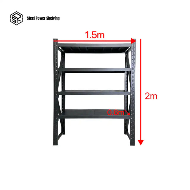Garage Shelving 2.0m(H)x1.5m(L)x0.6m(D) 1200kg Metal Storage Rack Adjustable Shelves Garage Shelving 2.0m(H)x1.5m(L)x0.6m(D) 1200kg Metal Storage Rack Adjustable Shelves
