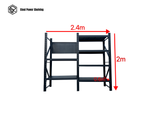 Heavy Duty Garage Workbench with Pegboard 2.0m(H)x2.4m(L)x0.6m(D) 1800kg Storage Shelving System