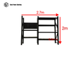 Heavy Duty Garage Workbench with Pegboard 2.0m(H)x2.7m(L)x0.6m(D) 1800kg Storage Shelving System