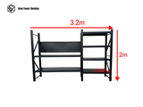 Heavy Duty Garage Workbench with Pegboard 2.0m(H)x3.2m(L)x0.6m(D) 1800kg Storage Shelving System
