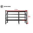 Garage Longspan Shelving 2.0m(H)x3.2m(L)x0.6m(D) 2400kg Storage Rack Adjustable Shelves