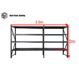 Garage Shelving 2.0m(H)x3.5m(L)x0.5m(D) 1600kg Storage Rack Connecting Adjustable Shelves