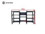 Garage Workbench with Pegboard 2.0m(H)x3.6m(L)x0.6m(D) 3000kg Storage Workstation Adjustable Shelves