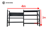 Heavy Duty Garage Workbench with Pegboard 2.0m(H)x4.0m(L)x0.6m(D) 1800kg Storage Shelving System
