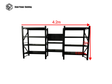 Heavy Duty Garage Workbench with Pegboard 2.0m(H)x4.2m(L)x0.6m(D) 3000kg Storage Shelving System