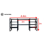 Shelf 2.0m(H)x4.4m(L)x0.6m(D)3000kg Shelving+Workbench