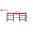 Garage Shelving 2.0m(H)x4.5m(L)x0.5m(D) 2000kg Storage Rack with Workbench Adjustable Shelves
