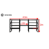 Heavy Duty Garage Shelving Workbench 2.0m(H)x4.5m(L)x0.6m(D) 3000kg Storage System Adjustable Shelves