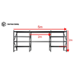 Garage Shelving & Workbench 2.0m(H)x5.0m(L)x0.5m(D) 2000kg Storage System Adjustable Shelves