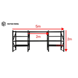 Shelf 2.0m(H)x5.0m(L)x0.6m(D)3000kg Shelving+Workbench