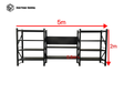 Heavy Duty Garage Workbench with Pegboard 2.0m(H)x5.0m(L)x0.6m(D) 3000kg Storage Shelving System