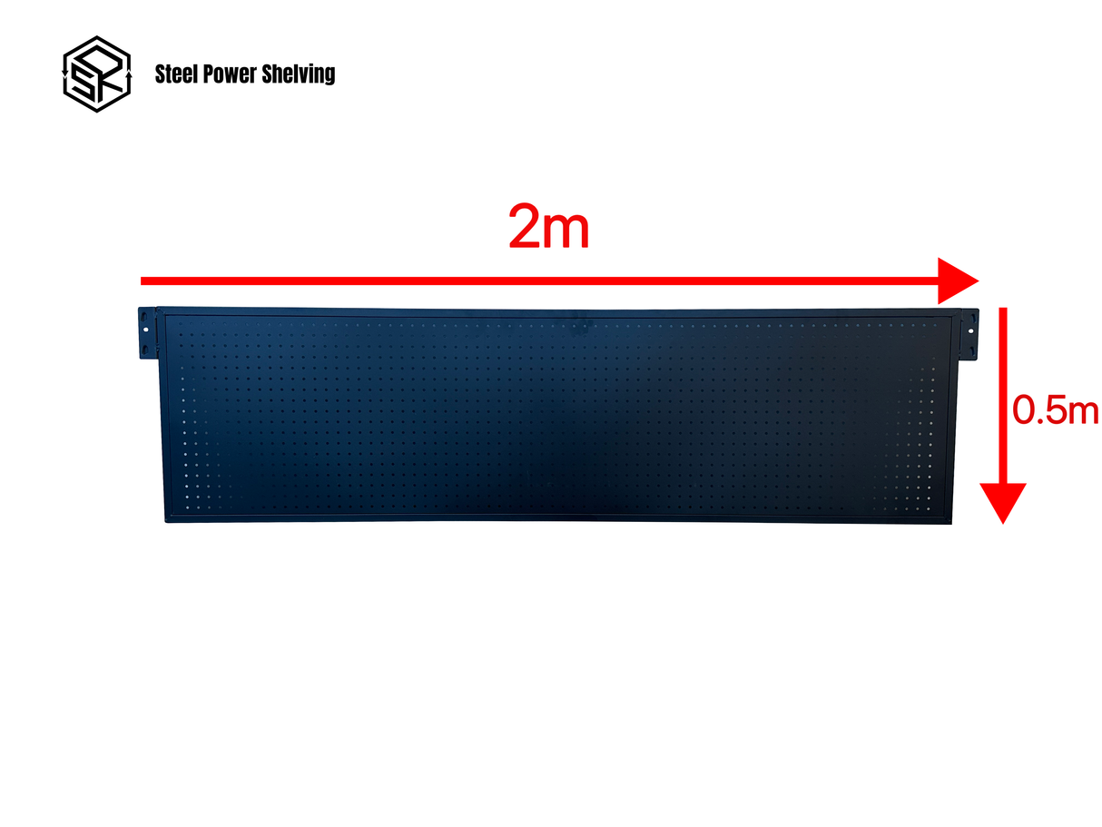 2.0m(L)x0.5m(H) Pegboard for 0.6 Depth Shelf only