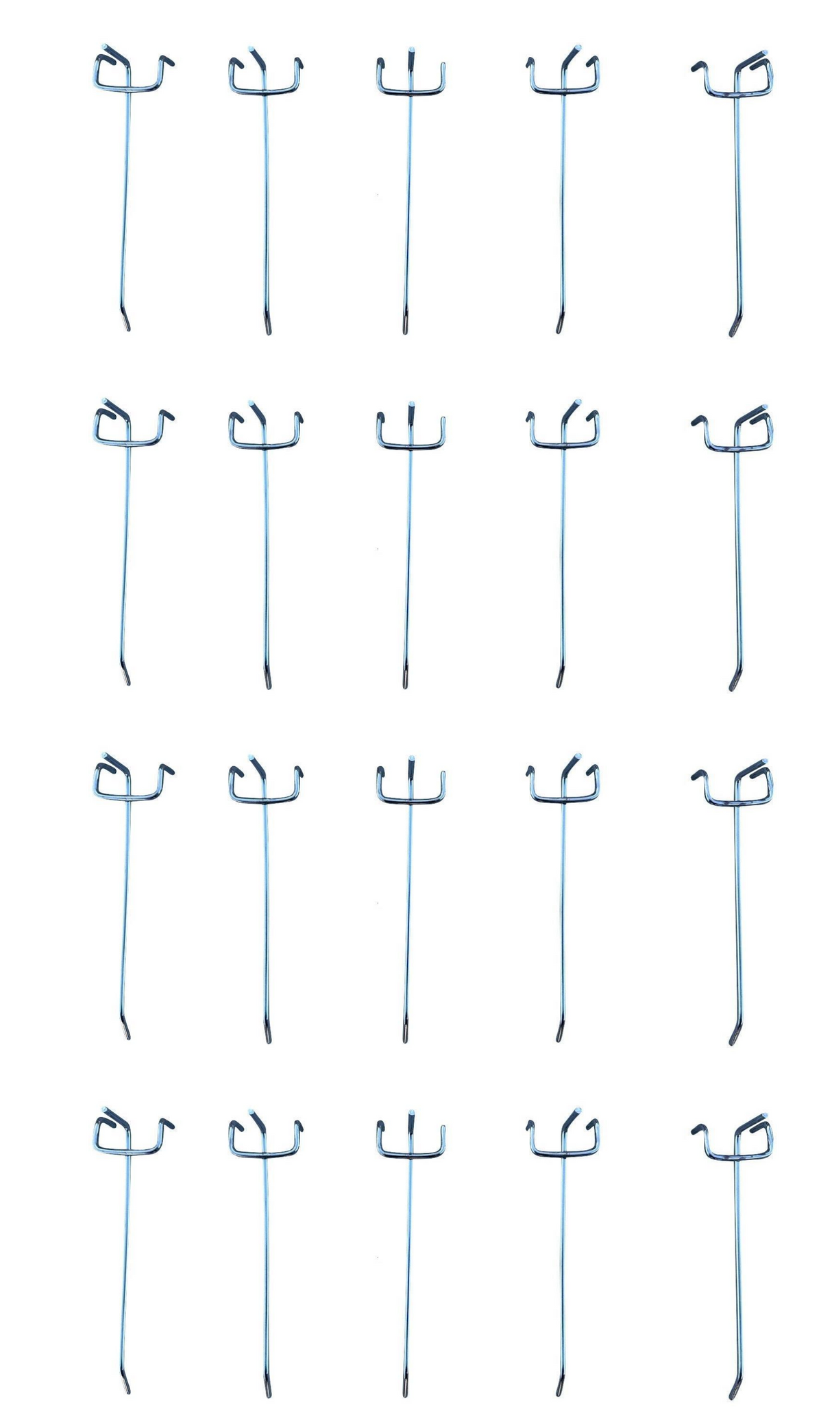 Heavy Duty Pegboard Hooks for Garage Workshop Tool Storage – 10cm 15cm 20cm (Silver & Black)