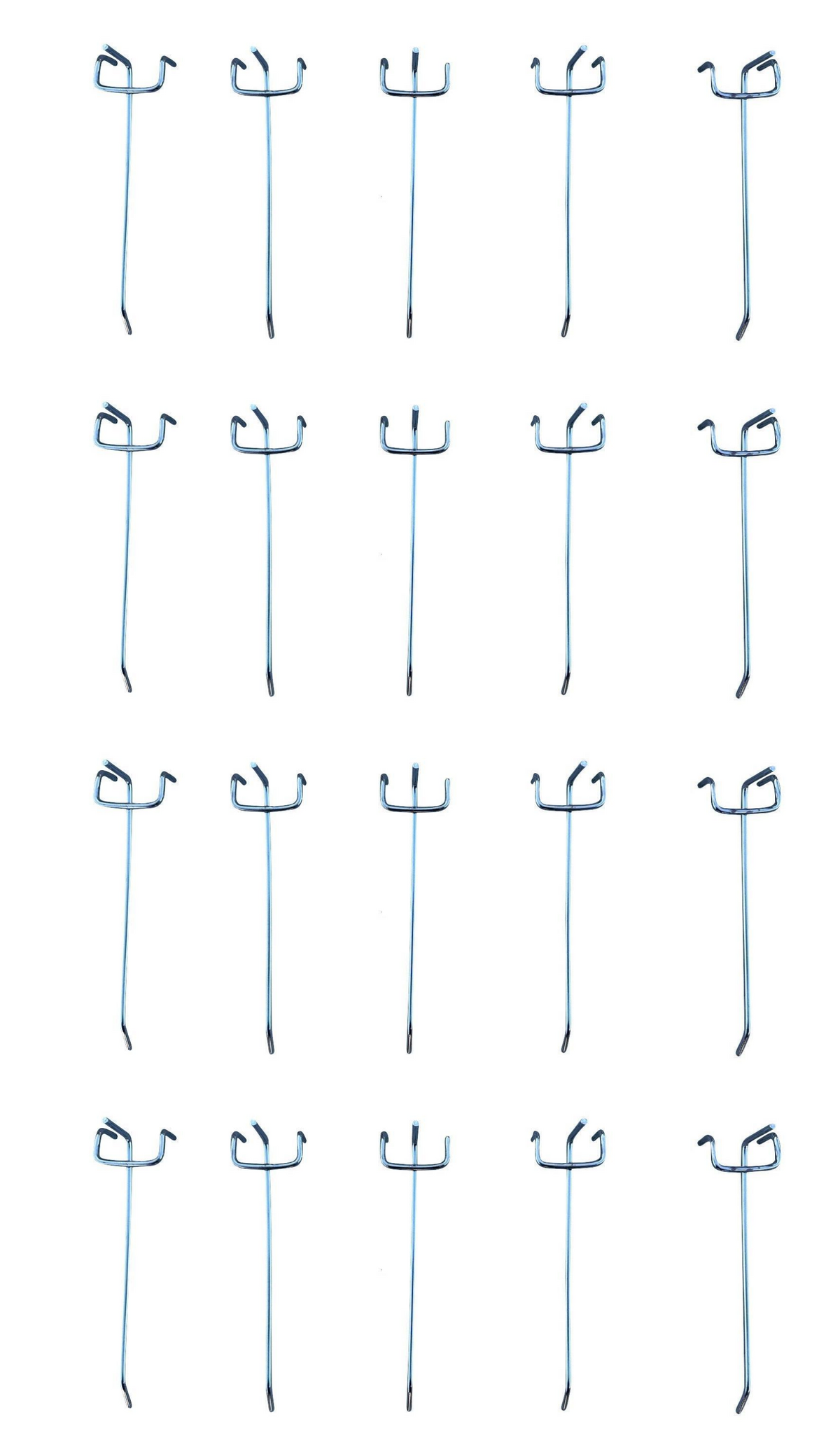 Heavy Duty Pegboard Hooks for Garage Workshop Tool Storage – 10cm 15cm 20cm (Silver & Black)
