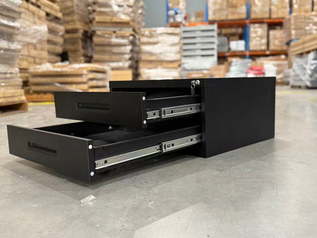2 Drawer Metal Storage Cabinet – Lockable Steel Tool Storage Unit
