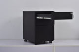 3 Drawer Mobile Pedestal Filing Cabinet – Lockable Office Drawer Unit with Wheels