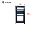 Heavy Duty Garage Workbench with Pegboard 2.4m(H)x1.2m(L)x0.6m(D) 1200kg Storage Shelving System