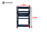 Heavy Duty Garage Workbench with Pegboard 2.4m(H)x1.5m(L)x0.6m(D) 1200kg Storage Shelving System