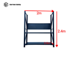 Heavy Duty Garage Workbench with Pegboard 2.4m(H)x2.0m(L)x0.6m(D) 600kg Storage Shelving System