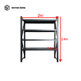 Garage Shelving 2.4m(H)x2.0m(L)x0.6m(D) 1200kg Storage Rack Adjustable Heavy Duty Shelves