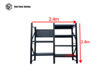 Heavy Duty Garage Workbench with Pegboard 2.4m(H)x2.4m(L)x0.6m(D) 1800kg Storage Shelving System