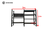 Heavy Duty Garage Workbench Workstation with Pegboard 2.4m(H)x 3.0m(L)x0.6m(D)1800kg