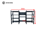 Heavy Duty Garage Workbench Workstation with Pegboard 2.4m(H)x3.6m(L)x0.6m(D) 3000kg