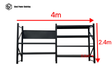 Heavy Duty Garage Workbench Workstation with Pegboard 2.4m(H)x4.0m(L)x0.6m(D) 1800kg