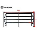 Longspan Shelving 2.4m(H)x4.0m(L)x0.6m(D) 2400kg Heavy Duty Garage Storage Shelving