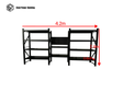 Heavy Duty Garage Workbench Workstation with Pegboard 2.4m(H)x4.2m(L)x0.6m(D) 3000kg