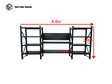 Heavy Duty Garage Workbench with Pegboard 2.4m(H)x4.4m(L)x0.6m(D) 3000kg Storage Shelving System