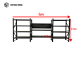 Heavy Duty Garage Workbench with Pegboard 2.4m(H)x5.0m(L)x0.6m(D) 3000kg Storage Shelving System